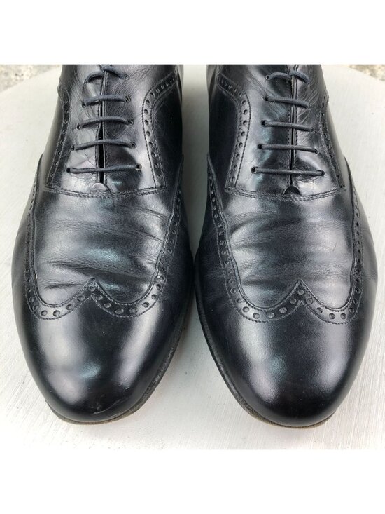 Salvatore Ferragamo Men\'s Size 10EE Black Leather Lace-Up Wingtip Oxfords FAIR main image 15